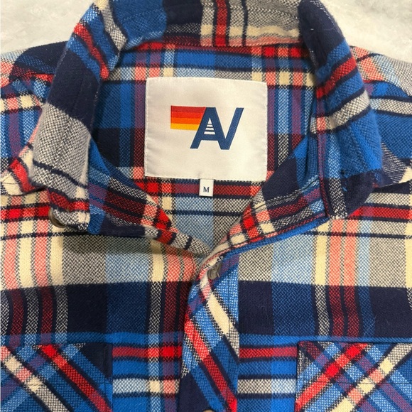 Aviator Nation Blue and Red Plaid Button Down Shirt - Picture 3 of 3
